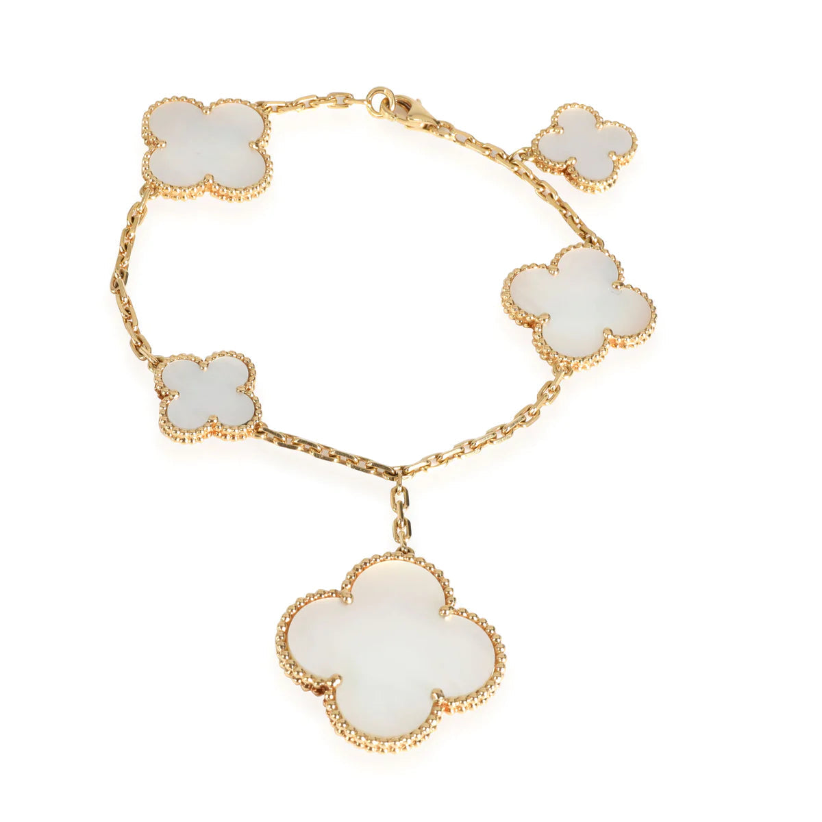 ¡®Jewelicorn¡¯MAGIC CLOVER MOP GOLD BRACELET 5 MOTIFS
