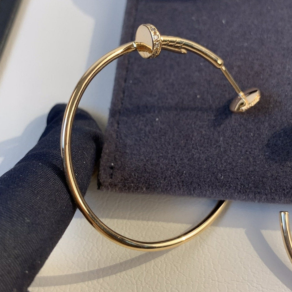 ¡®Jewelicorn¡¯JUSTE EARRINGS GOLD DIAMONDS 1.8MM