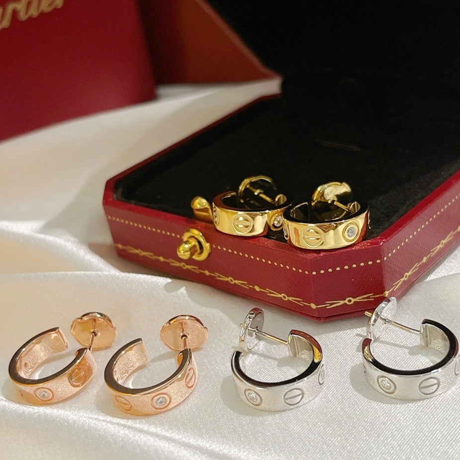 ¡®Jewelicorn¡¯LOVE EARRINGS 5.7MM 2 DIAMONDS