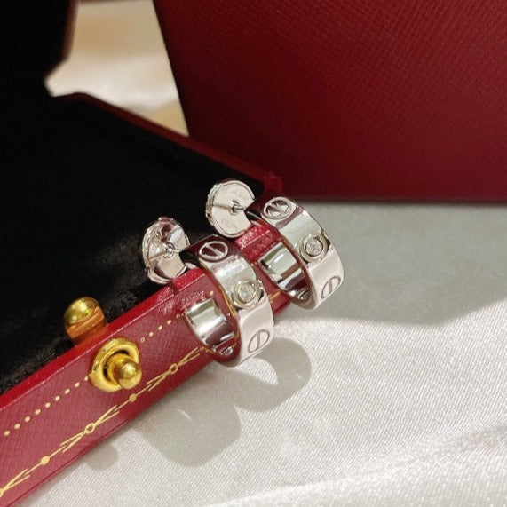 ¡®Jewelicorn¡¯LOVE EARRINGS 5.7MM 2 DIAMONDS