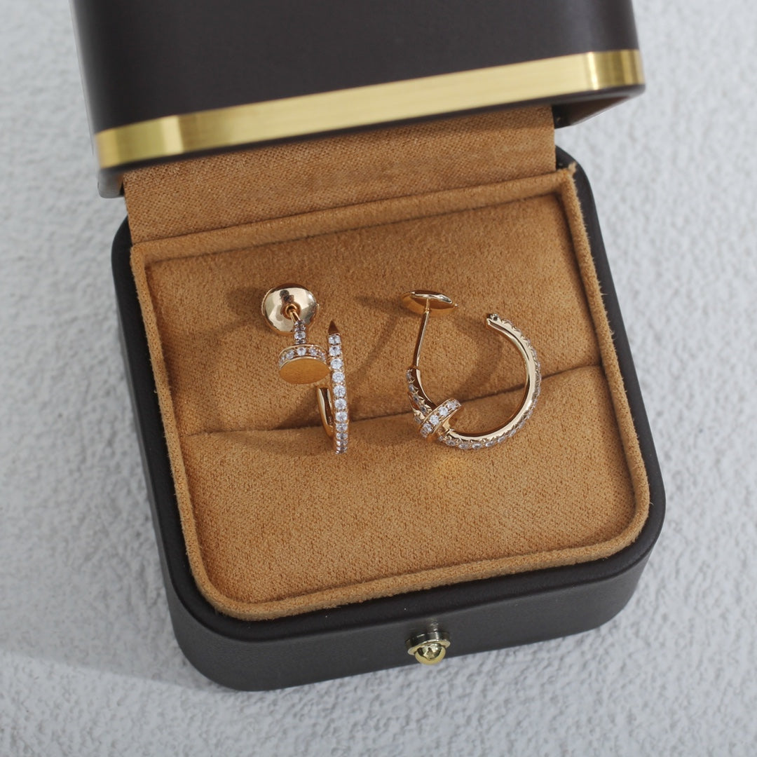 ¡®Jewelicorn¡¯JUSTE EARRINGS 12.75MM PINK GOLD DIAMOND