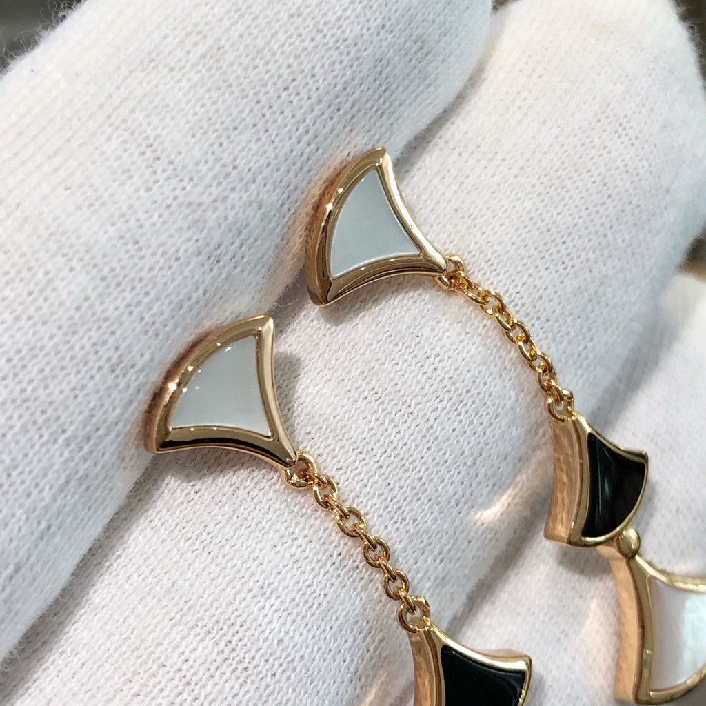 ¡®Jewelicorn¡¯DREAM EARRINGS 3 MOTIFS ONYX MOP PINK GOLD