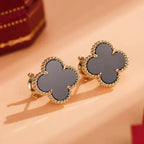 ¡®Jewelicorn¡¯CLOVER MEDIUM 1 MOTIFS  ONYX STUD EARRINGS
