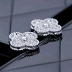 ¡®Jewelicorn¡¯CLOVER 1 MOTIFS DIAMOND STUD EARRINGS SILVER