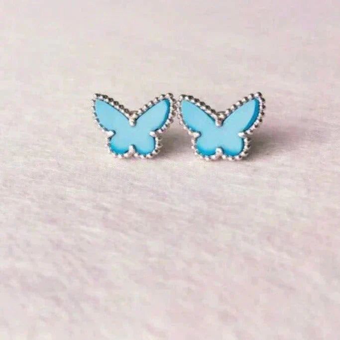 ¡®Jewelicorn¡¯BUTTERFLY TURQUOISE EARRINGS SILVER