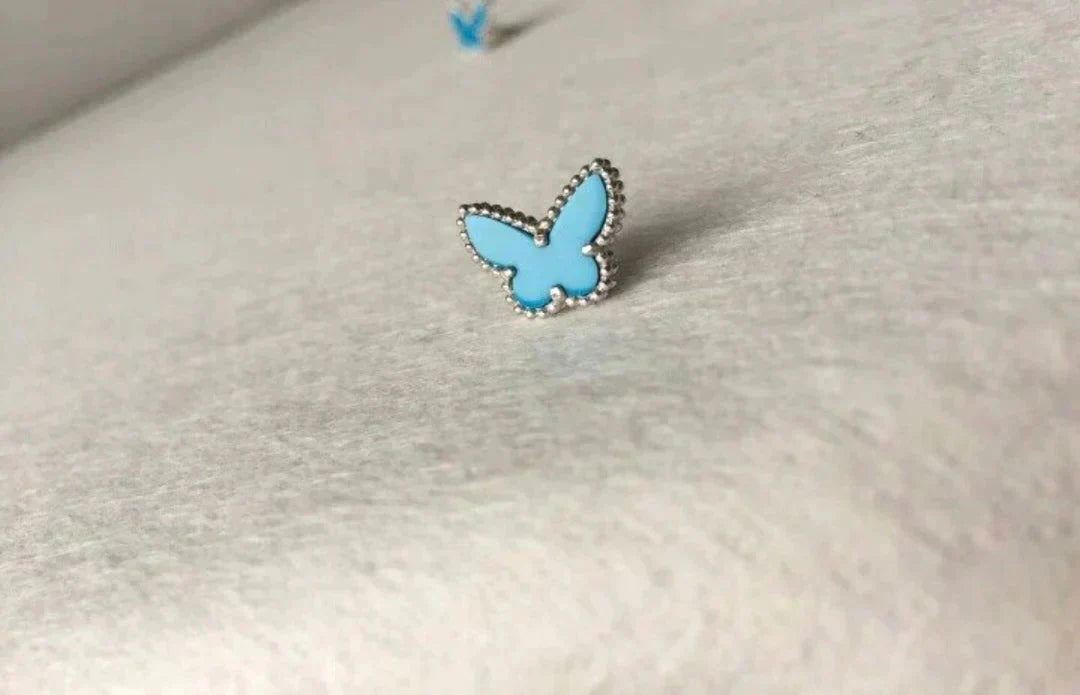 ¡®Jewelicorn¡¯BUTTERFLY TURQUOISE EARRINGS SILVER