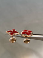 ¡®Jewelicorn¡¯STAR AND SUN PINK GOLD CARNELIAN STUD EARRINGS