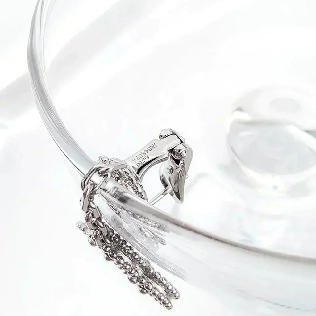 ¡®Jewelicorn¡¯CLOVER 2 MOTIFS  DIAMOND ONYX EARRINGS SILVER