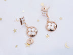 ¡®Jewelicorn¡¯STAR AND SUN PINK GOLD MOP DROP EARRINGS