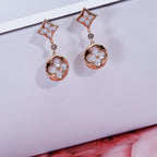 ¡®Jewelicorn¡¯STAR AND SUN PINK GOLD MOP DROP EARRINGS