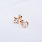 ¡®Jewelicorn¡¯STAR AND SUN PINK GOLD MOP STUD EARRINGS