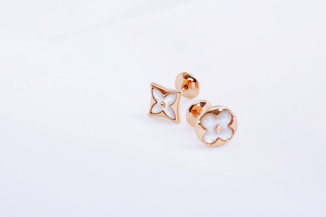 ¡®Jewelicorn¡¯STAR AND SUN PINK GOLD MOP STUD EARRINGS