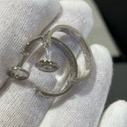 ¡®Jewelicorn¡¯LOVE DIAMOND SILVER HOOP EARRINGS