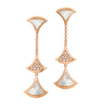 ¡®Jewelicorn¡¯DREAM EARRINGS 3 MOTIFS DIAMOND MOP PINK GOLD
