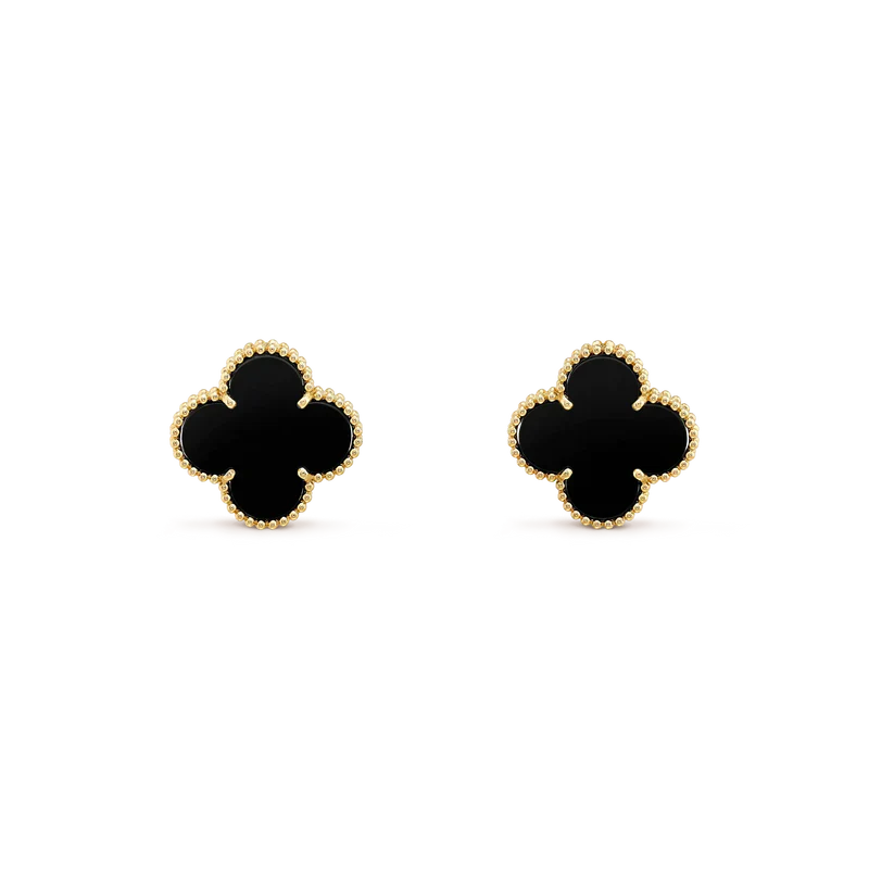 ¡®Jewelicorn¡¯CLOVER MEDIUM 1 MOTIFS  ONYX STUD EARRINGS