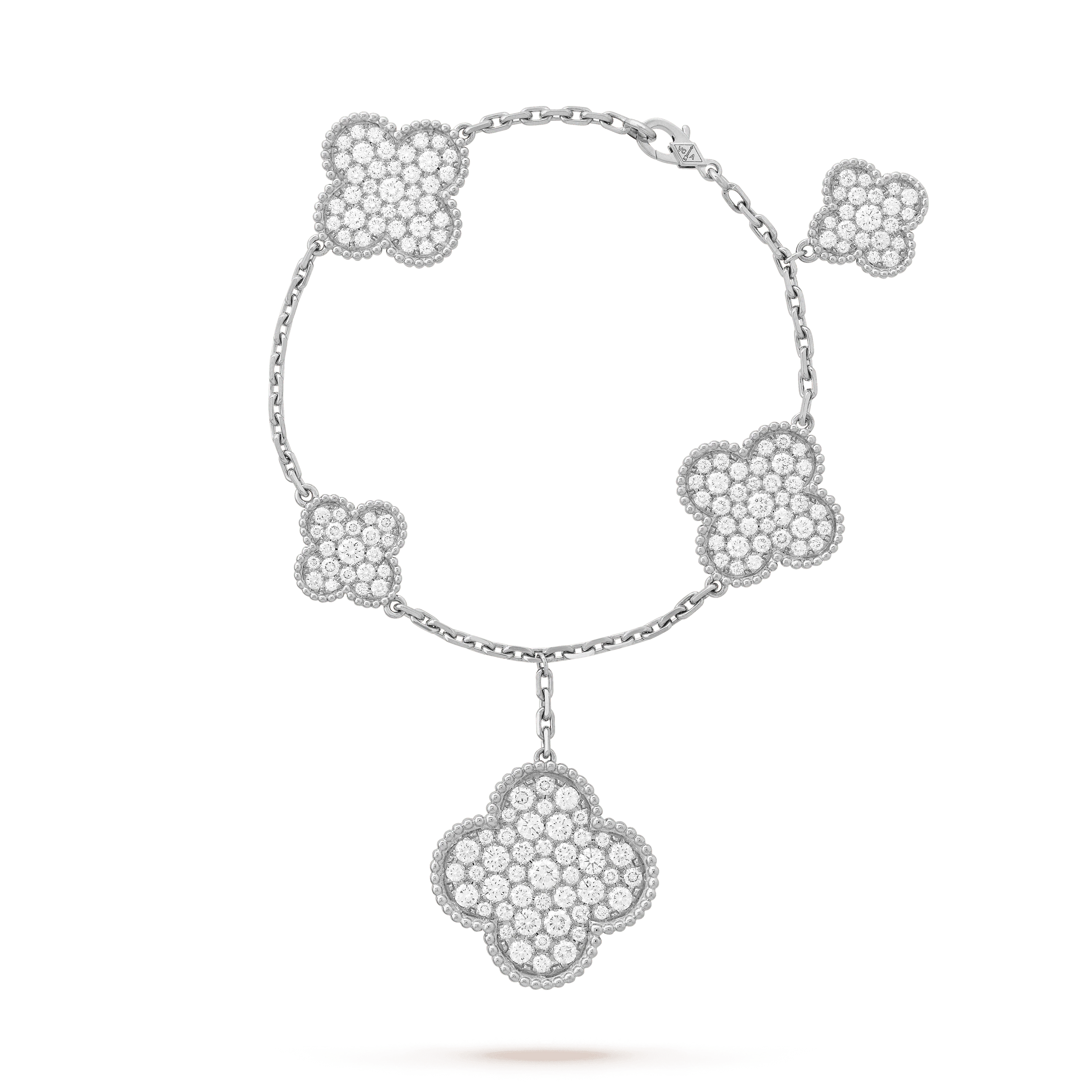 ¡®Jewelicorn¡¯CLOVER 6 MOTIFS SILVER DIAMOND BRACELET
