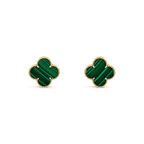 ¡®Jewelicorn¡¯CLOVER MINI 9.5MM MALACHITE  EARRINGS