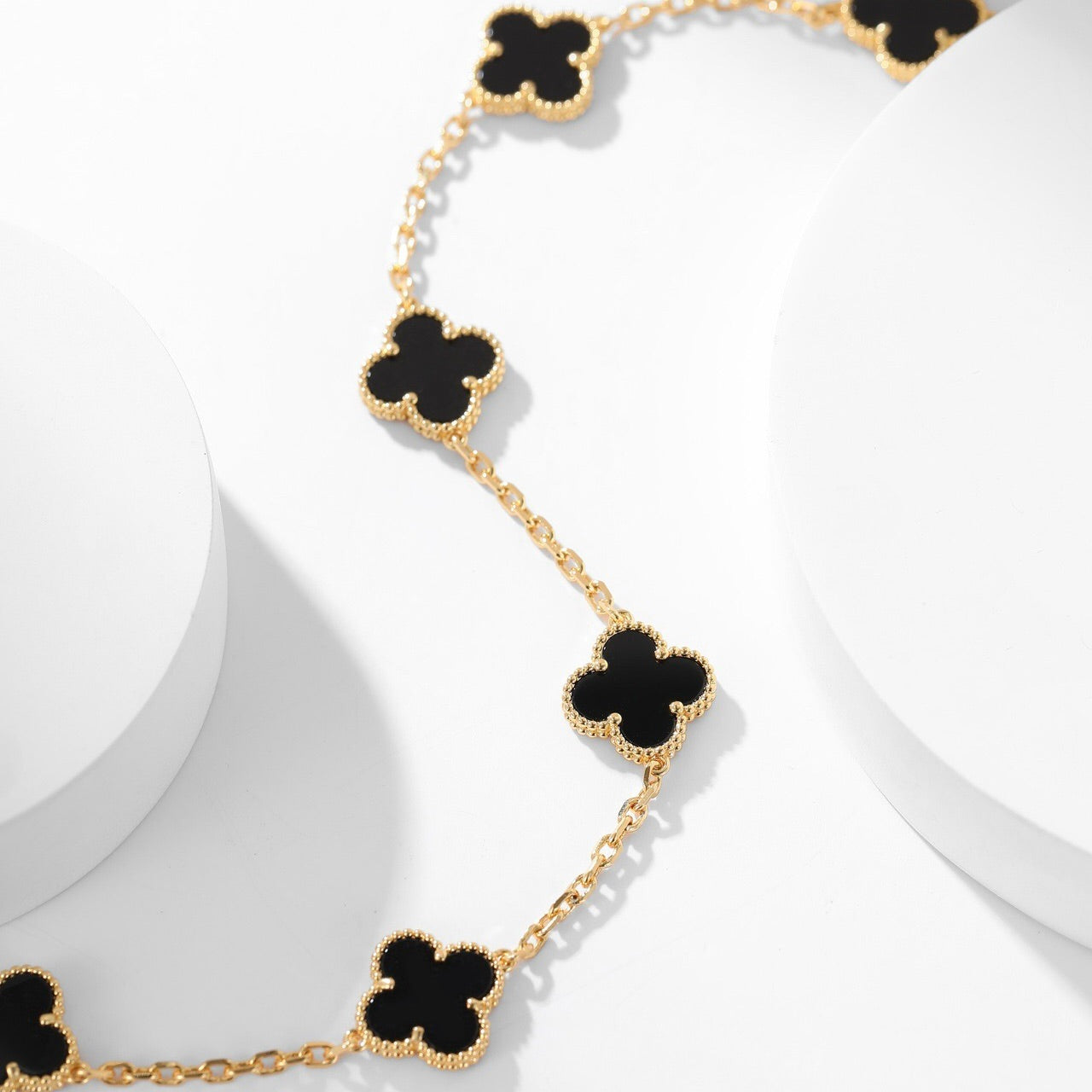 ¡®Jewelicorn¡¯CLOVER 10 MOTIFS ONYX NECKLACE