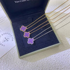 ¡®Jewelicorn¡¯CLOVER 15MM  PURPLE VIOLET NECKLACE