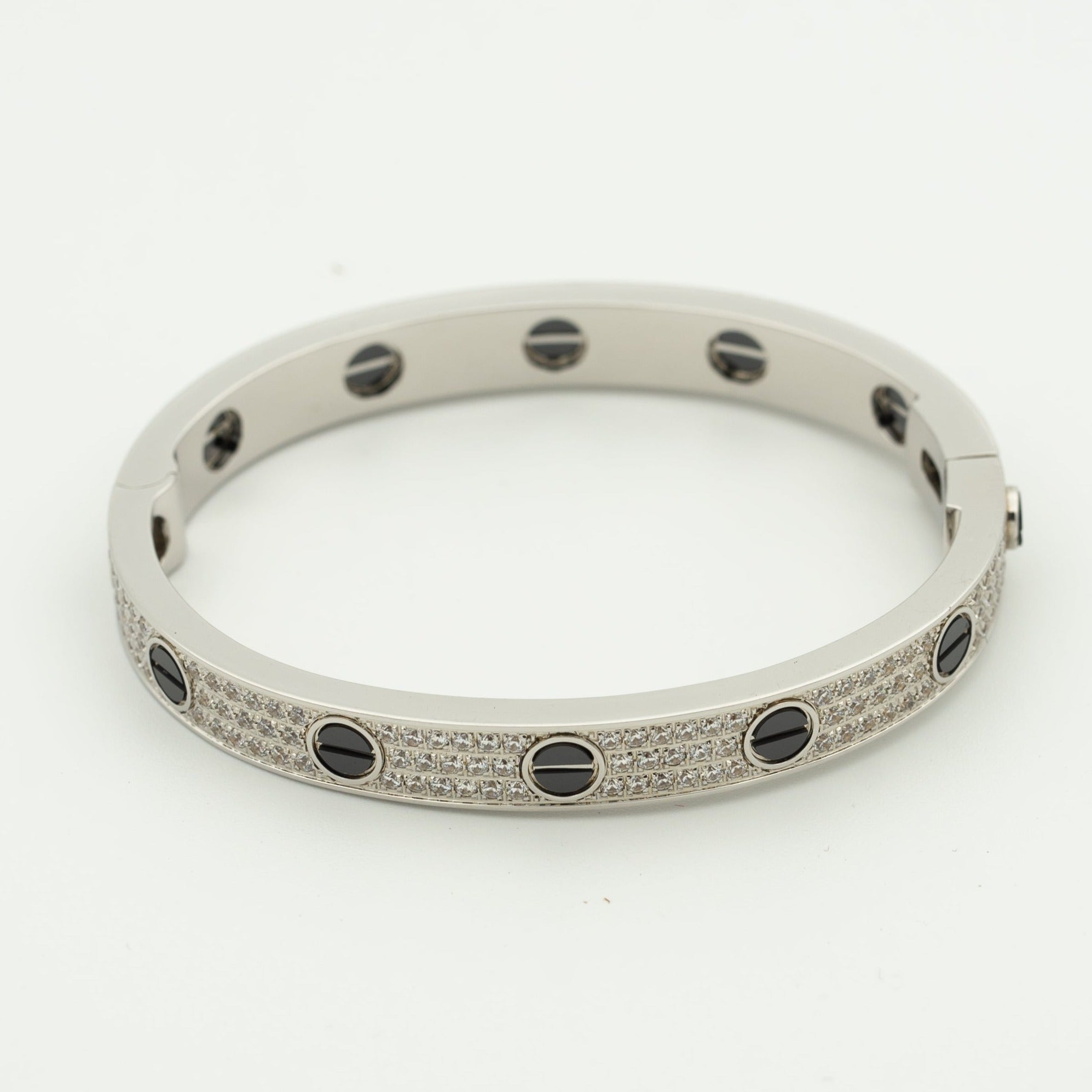 ¡®Jewelicorn¡¯LOVE BRACELET 6.1MM DIAMOND-PAVED CERAMIC