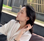 ¡®Jewelicorn¡¯JEUX DE WHITE MOP ROSE GOLD DIAMOND EARRINGS