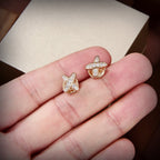 ¡®Jewelicorn¡¯JEUX DE GOLD DIAMOND EARRINGS