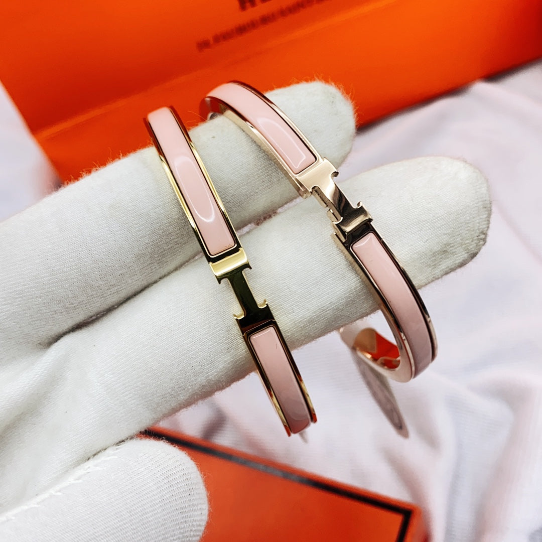 ¡®Jewelicorn¡¯CLASSIC HM CLIC  PINK 8MM ENAMEL BRACELET
