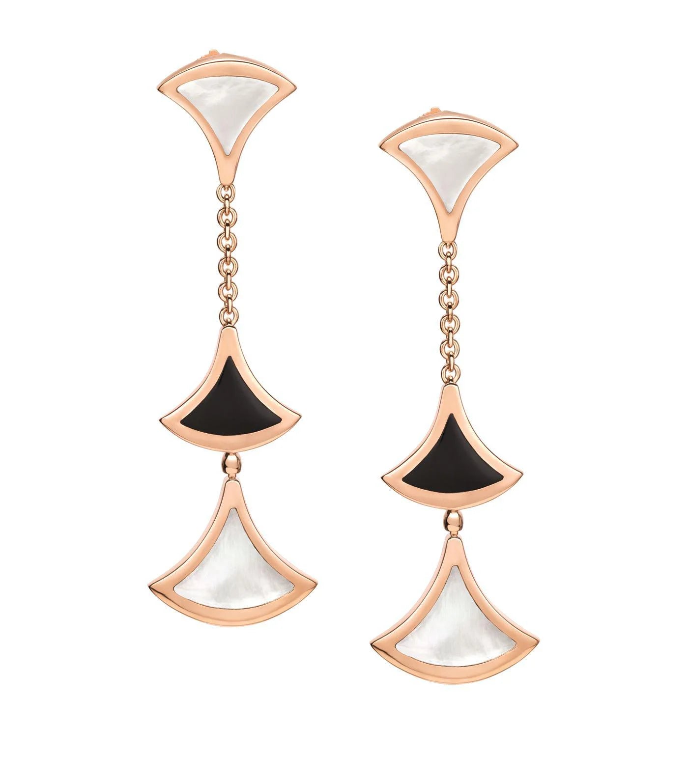 ¡®Jewelicorn¡¯DREAM EARRINGS 3 MOTIFS ONYX MOP PINK GOLD