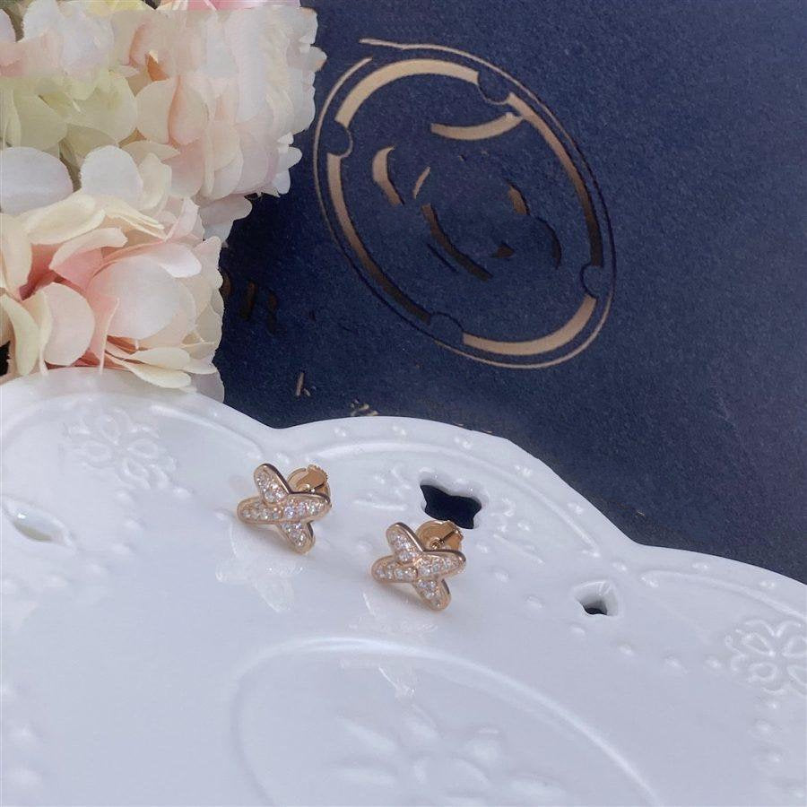 ¡®Jewelicorn¡¯JEUX DE PINK GOLD DIAMOND EARRINGS