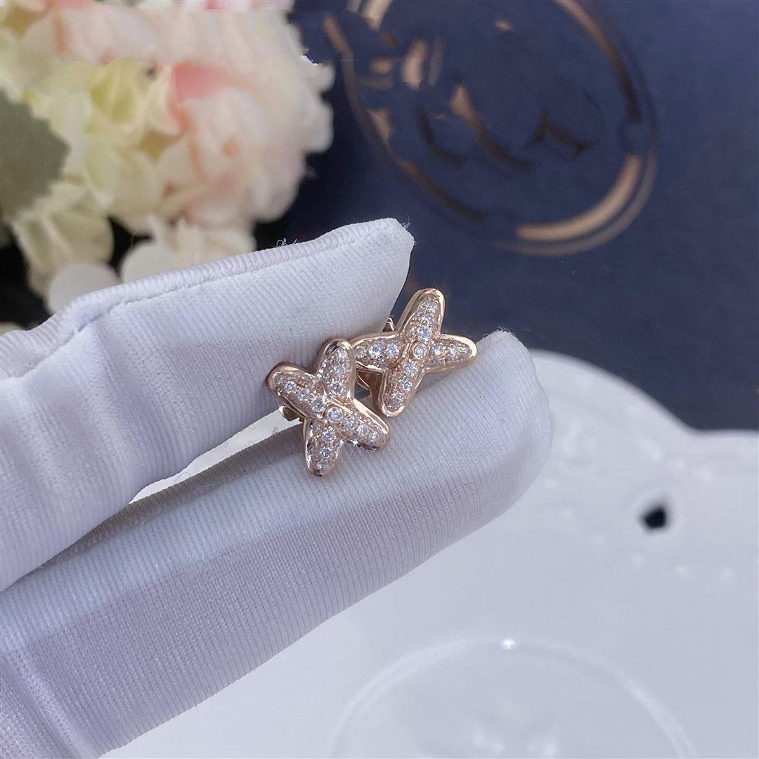 ¡®Jewelicorn¡¯JEUX DE PINK GOLD DIAMOND EARRINGS