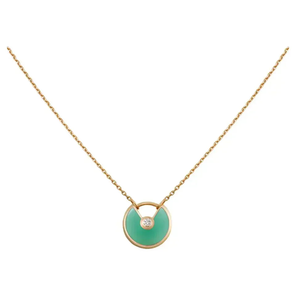 ¡®Jewelicorn¡¯AMULETTE GOLD MALACHITE NECKLACE