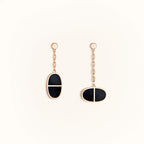 ¡®Jewelicorn¡¯CHAINE VERSO BLACK CERAMIC EARRINGS