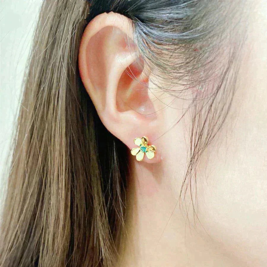 ¡®Jewelicorn¡¯FRIVOLE  FLOWER MALACHITE EARRINGS