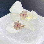 ¡®Jewelicorn¡¯FRIVOLE PINK GOLD FLOWER DIAMOND EARRINGS