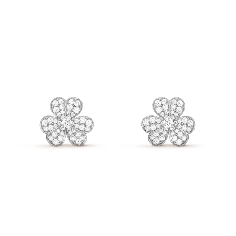 ¡®Jewelicorn¡¯FRIVOLE SILVER FLOWER DIAMOND EARRINGS