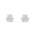 ¡®Jewelicorn¡¯FRIVOLE SILVER FLOWER DIAMOND EARRINGS