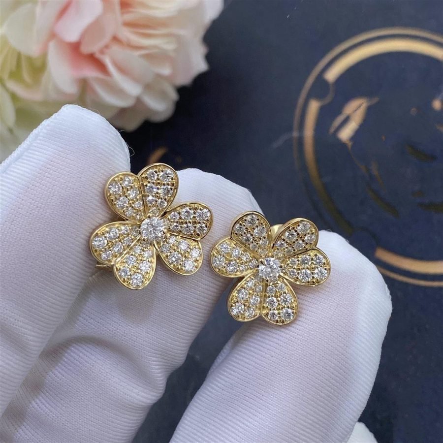 ¡®Jewelicorn¡¯FRIVOLE GOLD FLOWER DIAMOND EARRINGS