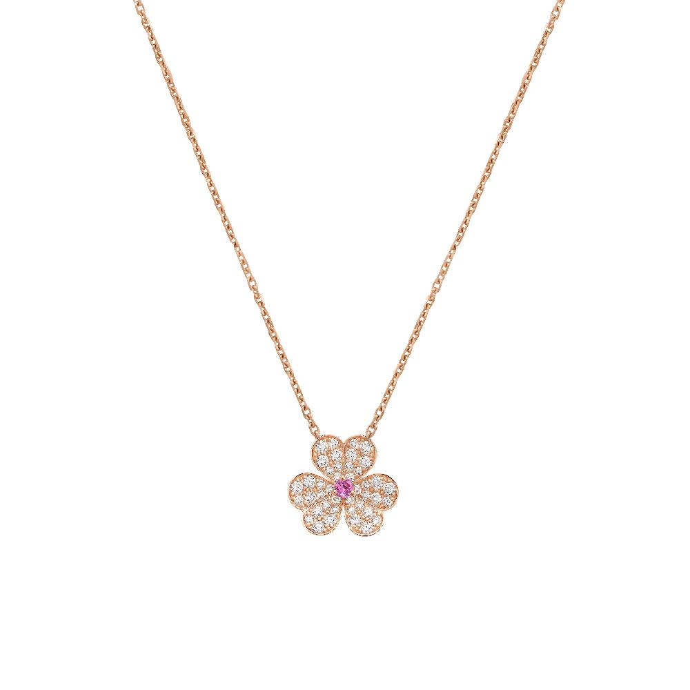 ¡®Jewelicorn¡¯FRIVOLE ROSE GOLD FLOWER DIAMOND NECKLACE
