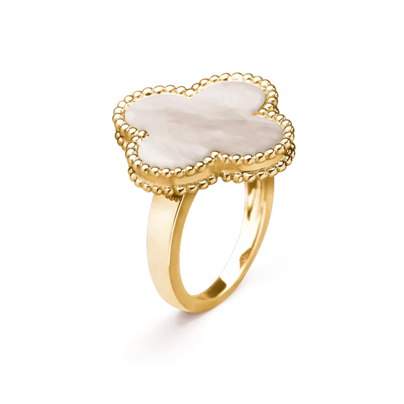 ¡®Jewelicorn¡¯CLOVER WHITE MOP RING