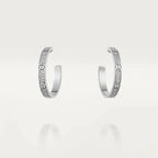 ¡®Jewelicorn¡¯LOVE DIAMOND SILVER HOOP EARRINGS